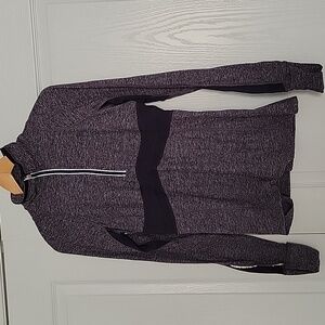 Lululemon Half Zip Running Top In Purple Heather